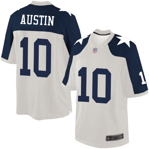 Men Dallas Cowboys Limited White Tavon Austin Alternate #10 Throwback NFL Jersey->nfl t-shirts->Sports Accessory